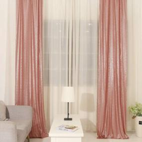 img 2 attached to Get The Perfect Blush Sequin Backdrop For Your Wedding Or Party From Trlyc - 2FTx8FT Sequin Curtains, Panels, And Drape Included!