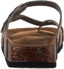 img 1 attached to Summer Ready: LA PLAGE Women'S Bronze Adjustable Toe Ring Thong Cork Shoes In US Size 9