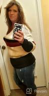 img 1 attached to Women'S Color Block Striped V Neck Long Sleeve Knitted Sweater Pullover - S-2XL review by Beth Henderson