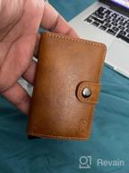 img 1 attached to 📇 Streamlined Leather Credit Card Sleeve with Aluminum Ejector review by Chris Reddick