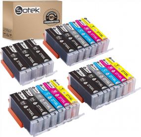 img 4 attached to 🖨️ Sotek Compatible Ink Cartridge Replacement for PGI-270XL 270 CLI-271XL 271, Suitable for Pixma MG7720 TS8020 TS9020 (3 Sets + 3 PGBK, Including Gray - 21 Pack)