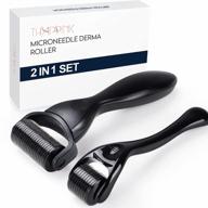 2 pack microneedle derma roller kit for men women home use - body hair beard growth logo