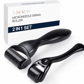 img 4 attached to 2 Pack Microneedle Derma Roller Kit For Men Women Home Use - Body Hair Beard Growth