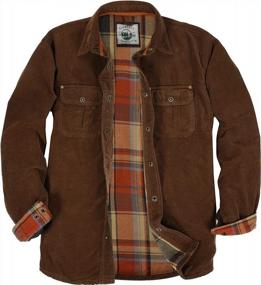 img 3 attached to Soft And Cozy Men'S Corduroy Shirt Jacket With Flannel Lining, 100% Cotton By Gioberti