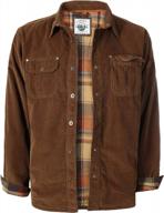 soft and cozy men's corduroy shirt jacket with flannel lining, 100% cotton by gioberti logo