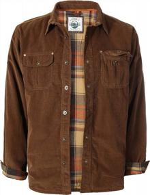 img 4 attached to Soft And Cozy Men'S Corduroy Shirt Jacket With Flannel Lining, 100% Cotton By Gioberti