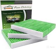 🌬️ fd134 cabin air filter 3-pack - replaces 80292-sda-a01, 80292-sec-a01, 80292-t0g-a01 - enhanced pm2.5 filtration with melt-blown nonwoven and charcoal logo