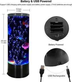 img 2 attached to 🐠 Vaticas Mini Fish Lava Lamp: Multi-Color Changing LED Aquarium Light with Artificial Fish Night Light - Perfect Decor Gift for Home, Office, Living Room - Men, Women, Kids