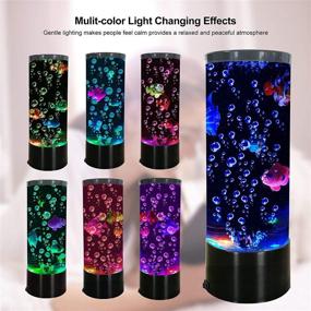 img 3 attached to 🐠 Vaticas Mini Fish Lava Lamp: Multi-Color Changing LED Aquarium Light with Artificial Fish Night Light - Perfect Decor Gift for Home, Office, Living Room - Men, Women, Kids