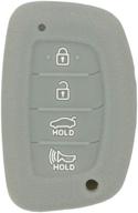 🔑 seo-optimized segaden gray silicone cover case for hyundai 4 button smart remote key fob cv4112 логотип