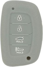 img 3 attached to 🔑 SEO-optimized SEGADEN Gray Silicone Cover Case for HYUNDAI 4 Button Smart Remote Key Fob CV4112