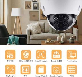 img 3 attached to Enhance Your Security With VIKYLIN 4MP Varifocal Poe IP Camera: Motorized 5X Zoom & Advanced Lens For Outdoor/Indoor Video Surveillance