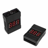 2-pack lipo battery voltage checker, tester and alarm with led indicator - suitable for rc 1-8s batteries including li-ion, lipo, life and limn logo