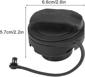 img 1 attached to 🔒 Black ABS Fuel Gas Tank Cap Assembly for Audi A3 A4 A6 A8 Allroad RS6 S6 S8, Beetle, Jetta, Passat, Touareg - 1J0201553A