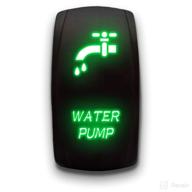 💡 green laser etched water pump toggle switch - 5-pin dpst 20a 12v - maintained on-off logo