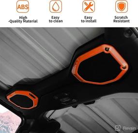 img 2 attached to Voodonala For Jeep JL Top Speaker Audio Surround Trim For 2018 2019 2020 2021 Wrangler JL JLU 2020 2021Gladiator JT Trunk Orange (2Pcs/Set)