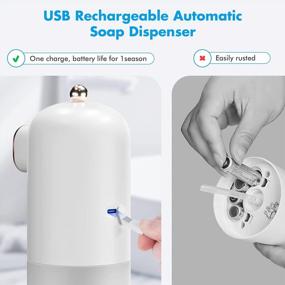 img 3 attached to VIBIRIT Touchless Foaming Soap Dispenser With Infrared Sensor - Automatic Hand Soap Dispenser Wall Mount For Bathroom & Kitchen, 10.14Oz/300Ml Capacity