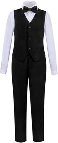 img 2 attached to Christmas Toddler Suits Dress Bowtie Boys' Clothing via Suits & Sport Coats