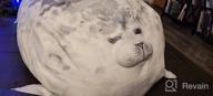 img 1 attached to Large Gray Rainlin Chubby Blob Seal Plush Toy - Cute Ocean Animal Stuffed With Soft Cotton (23.6 Inches) review by Emanuel Frison