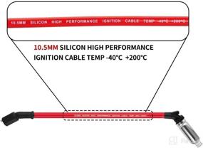 img 2 attached to 🔌 High Performance 22CM Spark Plug Wire Set (16pcs) for Chevy 5.3, OEM Part Number 19299585 41-962 + 9748HH 10.5mm 22cm (Red) - Compatible with Silverado, GMC Sierra, Hummer H2, Cadillac Escalade, LS2, LS3, LS4, LS7 Engines…