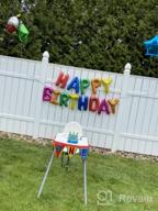 img 1 attached to Eco-Friendly Happy Birthday Balloon Banner - 16-Inch Mylar Foil Letters Sign Bunting For All Ages - Reusable Party Decorations And Supplies For Girls, Boys, And Adults review by Brian Wesley