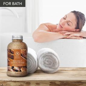 img 2 attached to Соль для ванн с сандаловым деревом и корицей: естественная релаксация для хорошего сна и сияющей кожи
