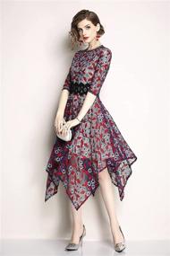 img 1 attached to Womens Elegant Sleeve Crochet Cocktail Women's Clothing : Dresses