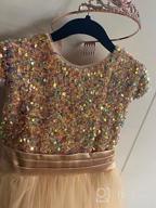 img 1 attached to Glitter Sequin Dresses 💃 for Birthday, Bridesmaids and Girls' Clothing review by Tay Cassanova