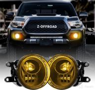 🚗 z-offroad yellow led fog lights assembly with clear lens for tacoma 2016-2022, 4runner / tundra 2014-2019, camry 2007-2014 - amber golden yellow bumper driving lamps replacement логотип