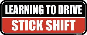 img 4 attached to GEEKBEAR Learning To Drive Stick Shift Magnet (Black/Red) - Learning To Drive Manual Transmission Magnet For Car - Reflective Bumper Safety Warning Sign - No Stickers Or Decals But Magnets