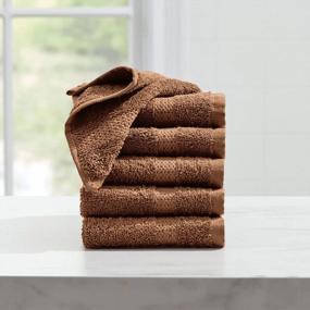 img 2 attached to BrylaneHome 6 Piece Washcloth Set, Cocoa Brown