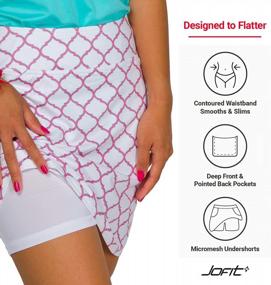 img 1 attached to Jofit Women'S Mina Skort 17" - High-Performance Athletic Apparel For Golf & Tennis