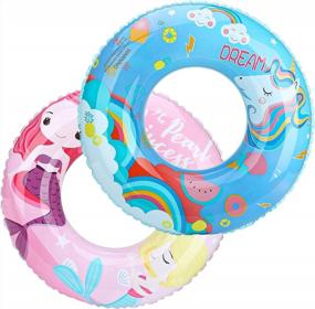 img 4 attached to Inflatable Cartoon Swim Ring For Fun-Filled Pool And Beach Adventures - HeySplash Water Float For Kids And Adults!