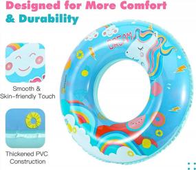img 2 attached to Надувной мультяшный плавательный круг для веселых приключений в бассейне и на пляже - HeySplash Water Float для детей и взрослых!