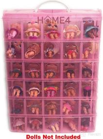 img 3 attached to 📦 HOME4 No BPA 60 Adjustable Compartments 6 Layers Stackable Storage Container Organizer Carrying Display Case - Perfect for Surprise Small Toys LOL, Shopkins, OMG Barbie (Dolls Not Included) (Pink)