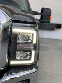 img 1 attached to Upgrade Your Truck With AlphaRex Black Super Duty LED Headlights - DRL/Signal Seq. & Dual Tube Design For 11-16 F250/F350/F450/F550