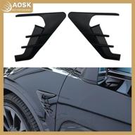 🚘 aoskonology tesla model y turn signal cover: side fender vents with side camera protection, autopilot 2.0-3.0 accessory in matte black логотип