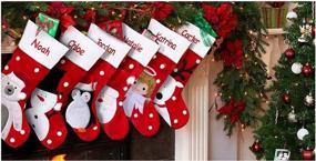 img 2 attached to Personalized Christmas Stockings - Snowman Design | Dibsies Jumbo Size