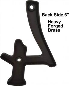 img 3 attached to QCAA Traditional Forged Brass House Number, 4", 6, US10B Oil Rubbed Bronze