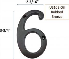 img 4 attached to QCAA Traditional Forged Brass House Number, 4", 6, US10B Oil Rubbed Bronze