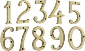 img 1 attached to QCAA Traditional Forged Brass House Number, 4", 6, US10B Oil Rubbed Bronze