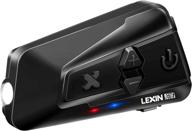 🏍️ lexin g16 motorcycle bluetooth headset with headlamp/sos mode | up to 16 riders, 2000m helmet communication system | intercom with music sharing & universal pairing for snowmobile/atv логотип