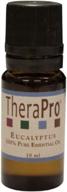 100% pure eucalyptus essential oil - therapeutic grade for massage, spa, and aromatherapy - 10ml glass bottle by therapro logo