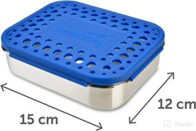 img 3 attached to LunchBots Stainless Steel Sandwich Container - Medium Uno Size - Ideal for 🥪 Wraps, Salads, or Small Meals - Eco-Friendly, BPA-Free, and Dishwasher Safe - Blue Dots Design