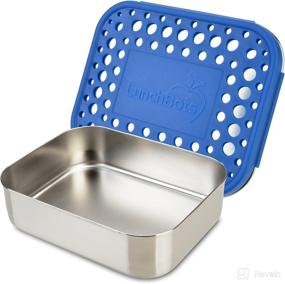 img 4 attached to LunchBots Stainless Steel Sandwich Container - Medium Uno Size - Ideal for 🥪 Wraps, Salads, or Small Meals - Eco-Friendly, BPA-Free, and Dishwasher Safe - Blue Dots Design