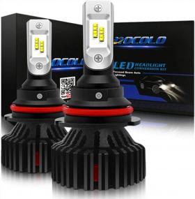 img 4 attached to HOCOLO 9007/HB5 LED Headlight Conversion Kit - High Beam And Low Beam 8,000 Lm 6500K Xenon White Lighting Chips For Brilliant Brightness