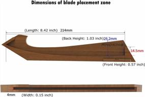 img 2 attached to Деревянный магнитный чехол для ножа для японского кухонного ножа 8 дюймов