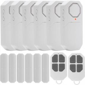 img 4 attached to Secure Your Home With Wireless Door Alarms And Remote Control - 6 Pack Adjustable Volume Sensor Alarms For Kids And Family Safety