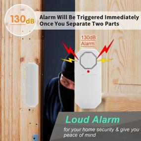 img 3 attached to Secure Your Home With Wireless Door Alarms And Remote Control - 6 Pack Adjustable Volume Sensor Alarms For Kids And Family Safety