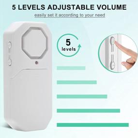img 2 attached to Secure Your Home With Wireless Door Alarms And Remote Control - 6 Pack Adjustable Volume Sensor Alarms For Kids And Family Safety